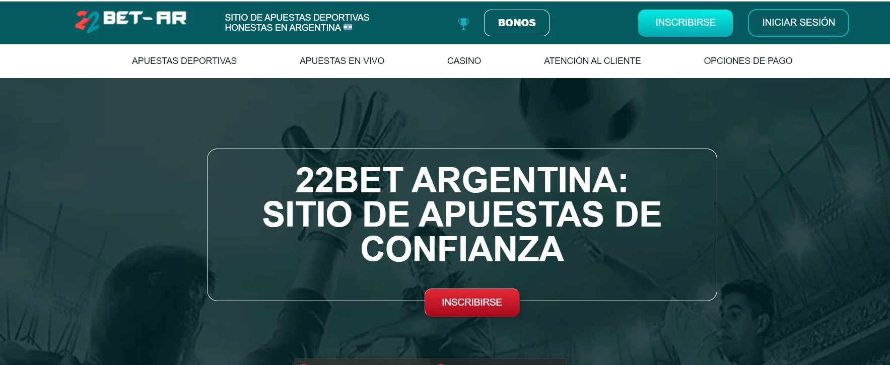 22Bet Argentina pagina de inicio