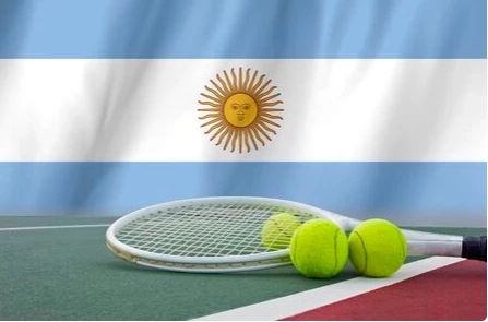 Raqueta tenis bandera Argentina