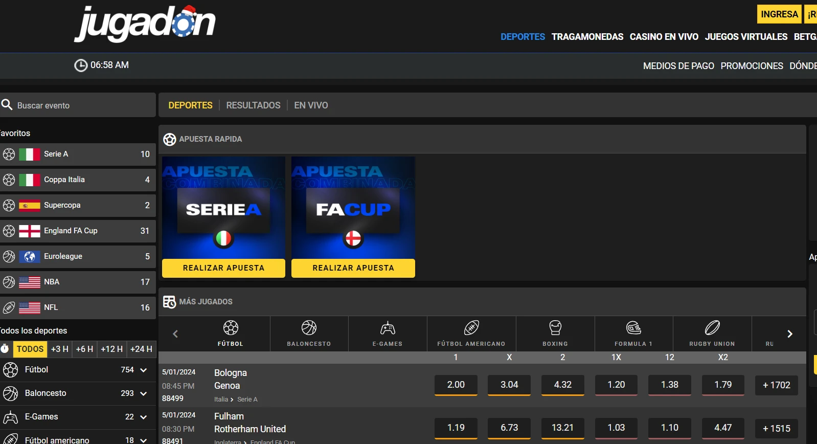 Jugadon apuestas argentinas