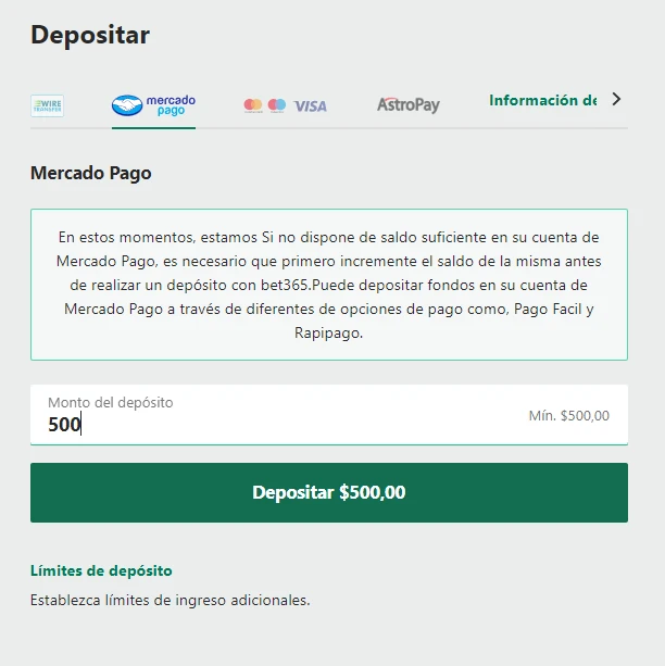 mercado pago en bet365