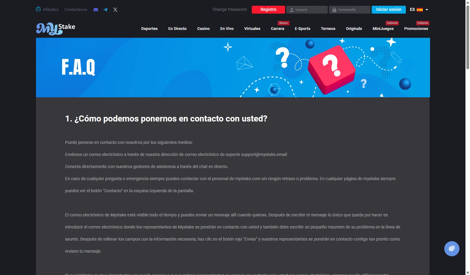 Preguntas frecuentes